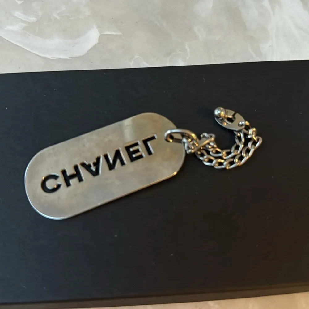 Authentic Chanel Silver Hardware Bag Charm #74712C14B